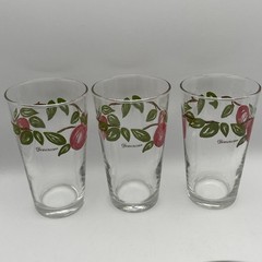 6 Vintage Franciscan Apple 5.75″ Tall Glasses Tumblers Iced Tea 17oz Libbey EUC
