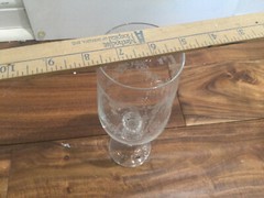 Vintage BOHEMIA Czech Crystal CASCADE Stemware Wine Iced Tea Glass 15oz MINT