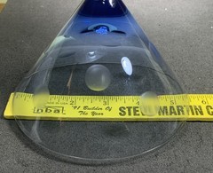 Marquis by Waterford Martini Glass Polka Dot, Sapphire, 7 1/2”, Beautiful! Used!