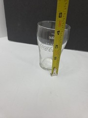 4 Vintage Enjoy Coke Coca-Cola 5 oz Glasses Libbey Bell Shaped Clear GUC