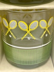NIB Set of 4 Vintage Libbey J. Scott Tennis Lowball/Whiskey Glasses Barware