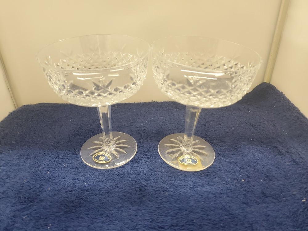 Set of 2 Lenox Crystal Beacon Hill Champagne/Tall Sherbets LK