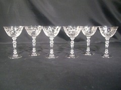Fostoria Chintz Stem 6026 Etch 338 Liqour Cocktail Glasses Set of 6
