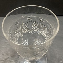 EAPG Unknown Manufacturer Diamonds And Fan Victorian Water Goblet C. 1880s