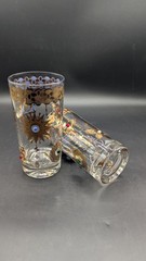 Culver Vgt USA-2- Charm Bracelet Jeweled High Ball glasses MCM
