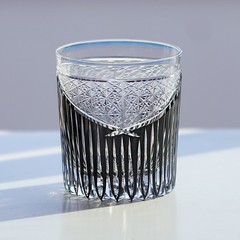 High-end Black Colored Glassware Whisky Glass Handicraft For Birthday Gift