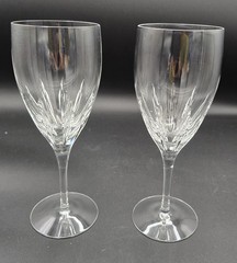 Lenox Firelight Crystal Iced Tea Glass 8-1/4″ No Panel Cut Clear Set of 2