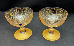 Decorated & Jeweled Champagne Glasses (set of 2)