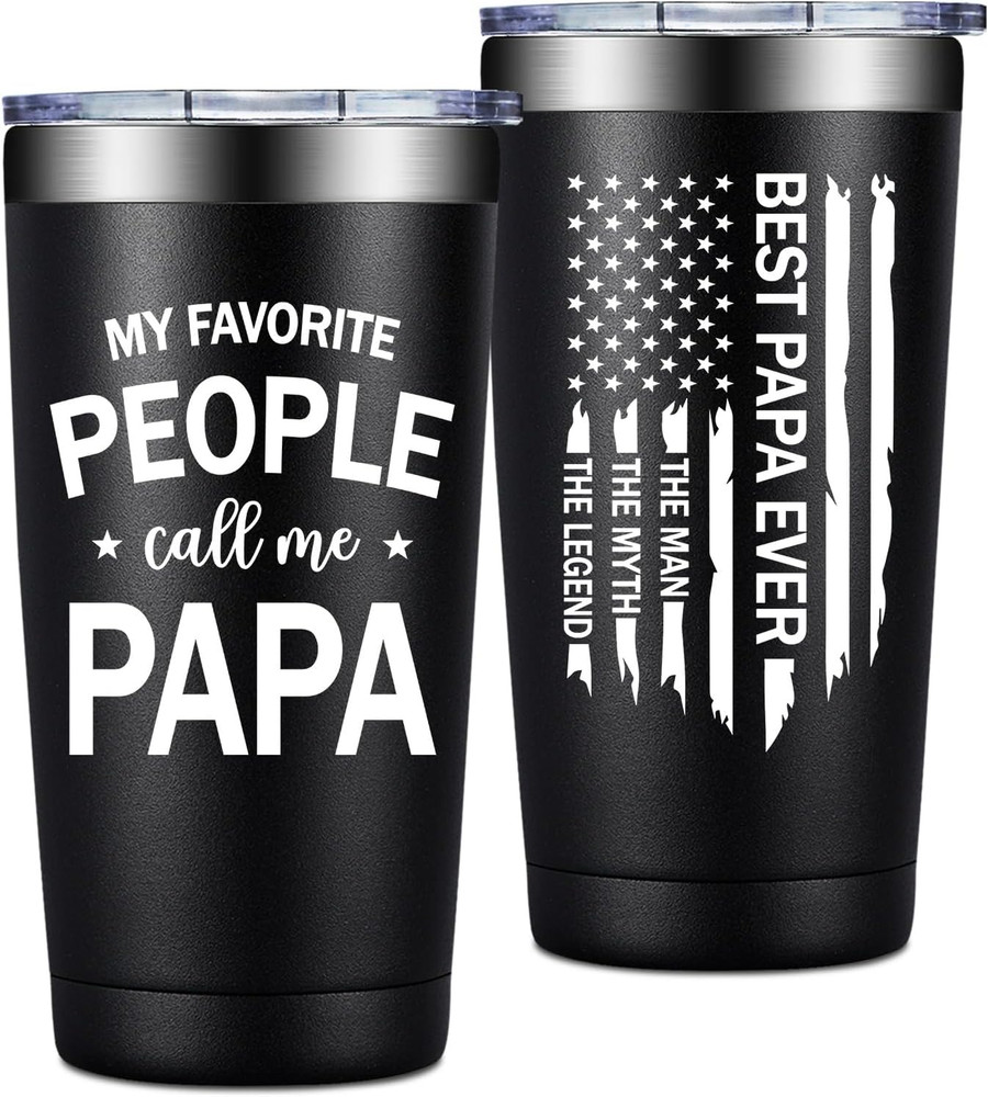 Father’s Day Gifts from Kids, 20oz Stainless Steel Tumbler, Hot Cold Insulated