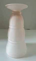 Vintage Indiana Glass Frosted Pink Parfait Glass MCM Soda Fountain