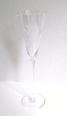 Vintage Mikasa Cut Crystal Clear Fluted Champagne, Rare, Austria 10.2″, Set of 2