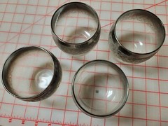 Dorothy Thorpe Roly Poly Glasses – Silver Fade Grape Design Vintage MCM Set Of 4