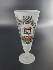 Gay Fad Gay Nineties Ancestors Portrait Papa Pilsner Glass MCM