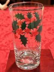 VTG Indiana Glass Christmas Holly Berries Highball Glasses Tumblers Set of 8 MCM