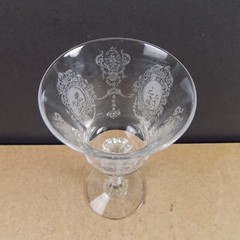 9 Heisey Minuet Etched Small Wine Glasses 6″ Tall 2.5 Ounce