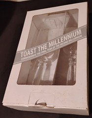 Pair of 2 TOAST THE MILLENNIUM Toasting Flutes by Mikasa, Unused 1999 Product