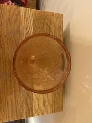 Vtg Jeannette Floral Poinsettia Pink Footed Juice Tumbler Depression Glass