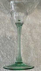 Set Of 2 Vintage Cristal d’Arques-Durand Sombrero Margarita Glasses – Green Stem