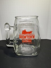 Vintage Boomtown Casino Biloxi Glass Mug Slot Machine Cherries 40oz Large Cup