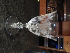 Vintage HEISEY Crystal ROSE WINE GOBLET 5 1/8″ TALL