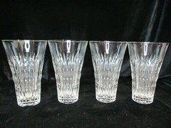 GODINGER 4 KNIGHTSBRIDGE 4 RARE HIGBALL TUMBLERS 6 1/4″ TALL 4″ WIDE 14 OZ MINT