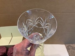 Galway Irish Crystal Kylemore Wine/Water Goblets Set of 4 ~ 7 5/8″ #10500 w/tags