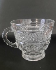 Vtg ’50s Anchor Hocking Wexford coffee/punch glass handled cup. 16 available