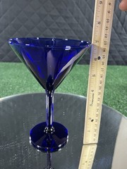 1980s Mid-Century Cobalt Blue Cosmo Glass Deep Deep Blue