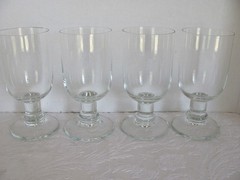 Dansk Crystal-Genna Clear -12 oz- 6 1/2″ Water Goblets- Set of 4