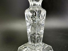 2 x Vintage Crystal Candlesticks Star of David