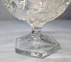 Vintage EAPG Jenkins DAHLIA CLEAR Set of 5 (5 oz.) Champagne/Sherbet Glasses