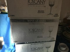 12 Toscany CRYSTAL wine glass goblet 7» Classic Elite Collection USA NEW