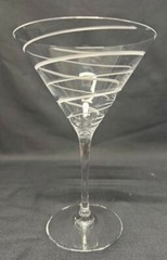 Mikasa Cheers Crystal Martini Glasses Etched~ Set of 4 ~ Excellent! Holiday