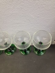 (6) Luminarc France Emerald Green Beehive Stemmed Wine Glass or Goblet