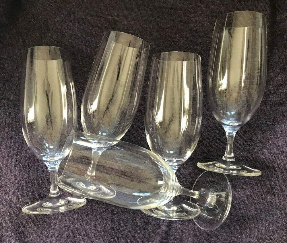 Set of 5 ~ Zwiesel Glas Iced Tea Goblets «Chateau» or «Imperial» ~ Mint ~ Signed
