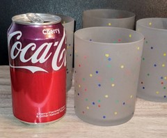 Frosted Polka Dot Tumbler Double Old Fashioned