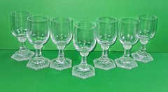 RARE Set 7 Sherry Schnapps Cordial Crystal Rosenthal Maria Classic Rose Glasses