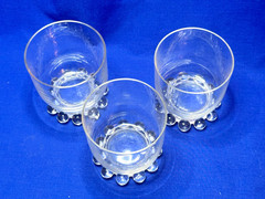 Imperial glass Candlewick pattern set of 3 old fashion tumblers