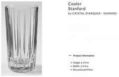 Pair Cooler Stanford by Cristal D’Arques – Durand 6 1/4″ Vertical Cuts
