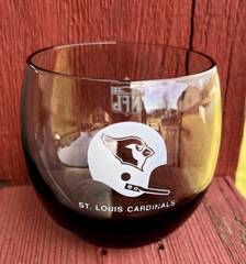 70’s St Louis NFL Cardinals Football Rocks Glasses Gas Give-aways, Set of 4