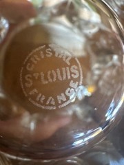Signed Saint-Louis France Cut Crystal Whiskey Tumblers Old Fashioned Pair