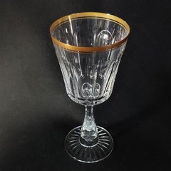 OSCAR DE LA RENTA DRESDEN WINE GLASS, Cut Lead Crystal, 7″, 8 oz, FRANCE