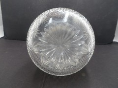 American Brilliant Cut Glass ABP Diamond & Fan Strawberry Wine Open Carafe