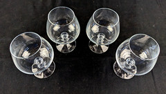 Import Assoc Crystal Stemware, Claudia Brandy Glasses (set of 4) 4 5/8″