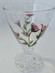 Bubble Footed Handpainted Glasses Set Of 6