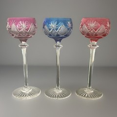 3 Val St Lambert Berncastel Cut to Clear 5 1/8″ Glasses