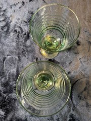 Clear Glass With Green Base