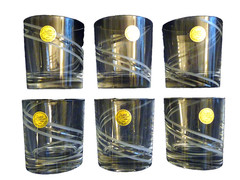 Bar Cocktail Glasses J.G. Durand Cristal NIB Amboise Vintage Set 6 Cut Crystal
