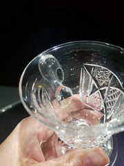 Footed Punch Cup American Brilliant Period Cut Glass Crystal Bergen Monticello