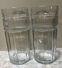 Vintage Anchor Hocking Annapolis Pattern Clear Press Glass Ribbed Panel Tumbler